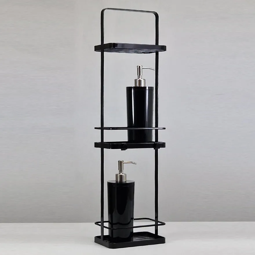 Yamazaki Hylde til badeværelset - Tower Rack, sort