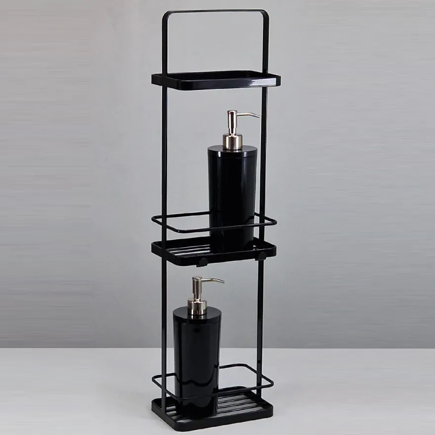 Yamazaki Hylde til badeværelset - Tower Rack, sort
