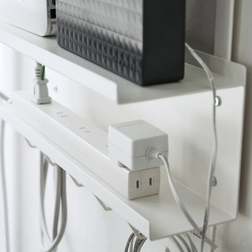 Yamazaki Kabel- og Router organiser - Hvid