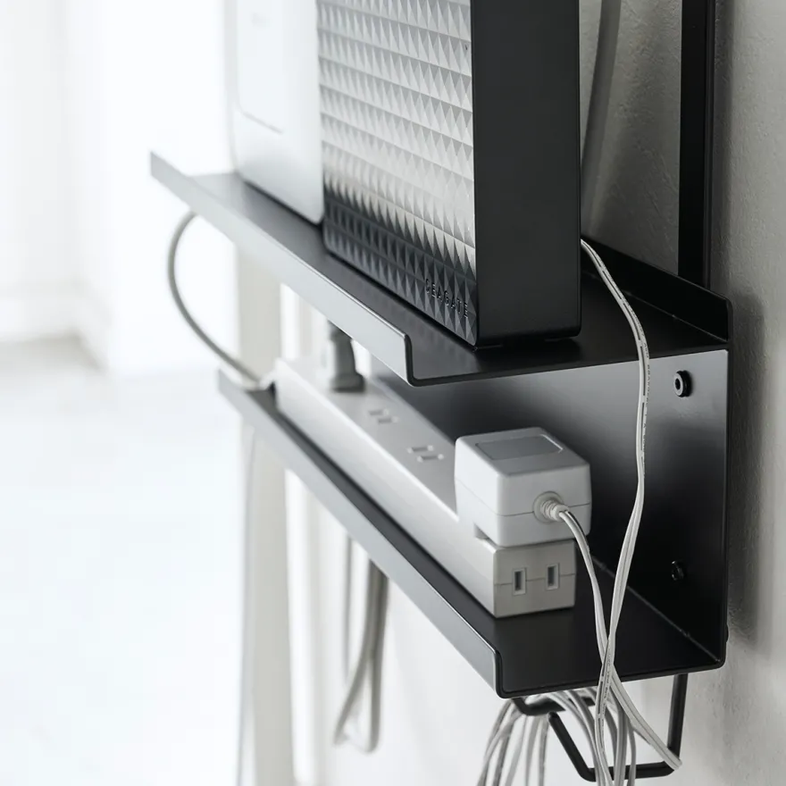 Yamazaki Kabel- og Router organiser - Sort