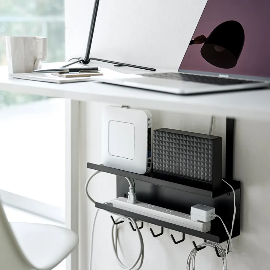 Yamazaki Kabel- og Router organiser - Sort