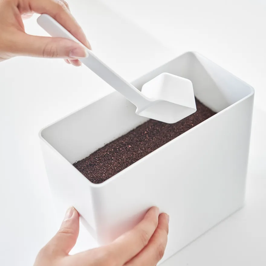 Yamazaki lufttæt beholder til kaffe - Hvid