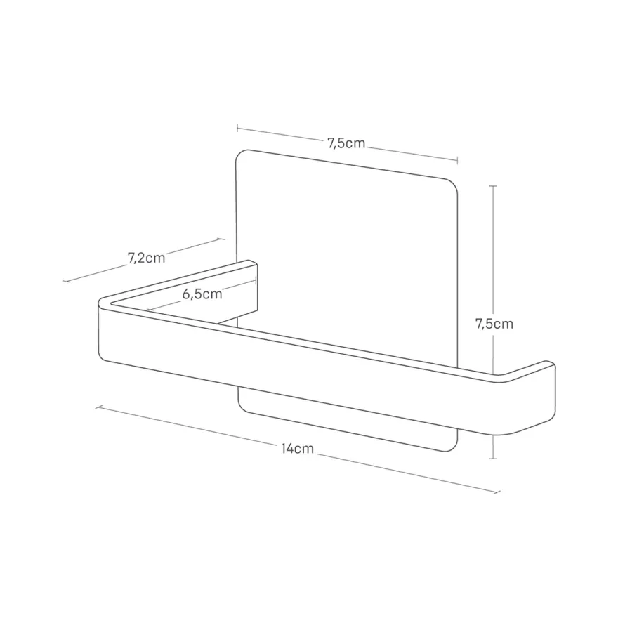Yamazaki Magnetisk holder til toiletpapir - HVID