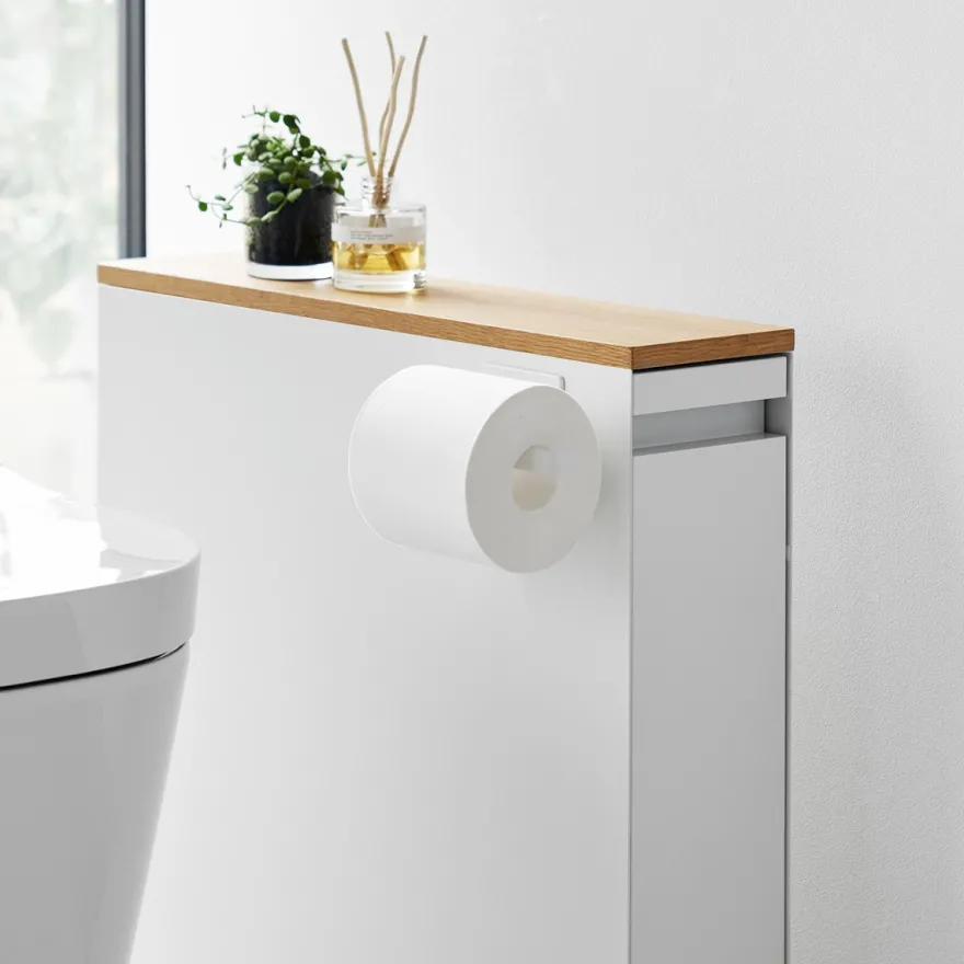 Yamazaki Magnetisk holder til toiletpapir - HVID