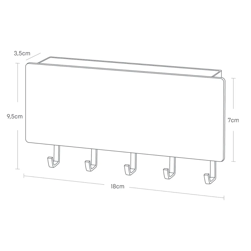 Yamazaki magnetisk nøgleholder RIN - Sort