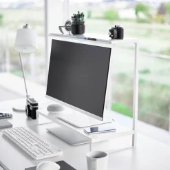 Yamazaki Monitor Stand i to etager, Hvid