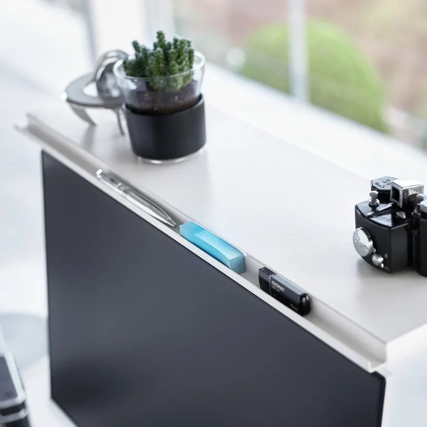 Yamazaki Monitor Stand i to etager, Hvid