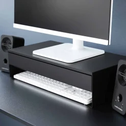 Yamazaki Monitor Stand med skuffe. SORT