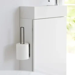 Yamazaki Selvklæbende toiletrulleholder til væggen - FILM, Sort