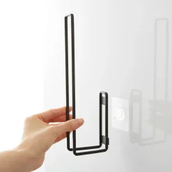 Yamazaki Selvklæbende toiletrulleholder til væggen - FILM, Sort