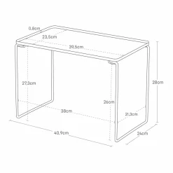 Yamazaki Stabelbar Hylde i metal - Large, SORT