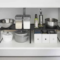 Yamazaki Stabelbar Hylde i metal - Medium, SORT