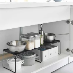 Yamazaki Stabelbar Hylde i metal - Medium, SORT