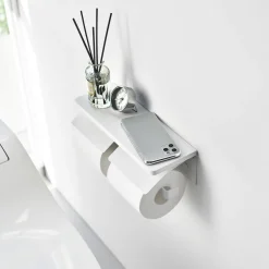 Yamazaki Toiletrulleholder i metal. Double, Hvid
