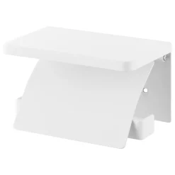 Yamazaki Toiletrulleholder i metal. Single, Hvid