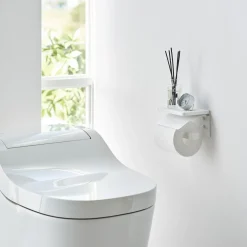 Yamazaki Toiletrulleholder i metal. Single, Hvid