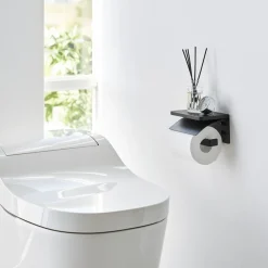 Yamazaki Toiletrulleholder i metal. Single, Sort