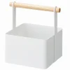 Yamazaki TOSCA toolbox i hvidt metal og bambus - SMALL