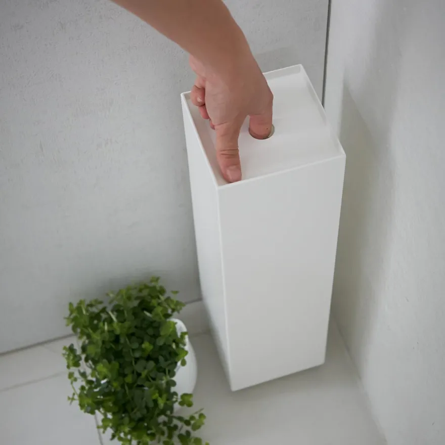 Yamazaki Tower beholder til toiletpapir til hjørnet - Hvid