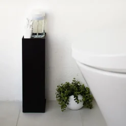 Yamazaki Tower beholder til toiletpapir til hjørnet - Sort