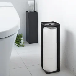 Yamazaki Tower beholder til toiletpapir til hjørnet - Sort