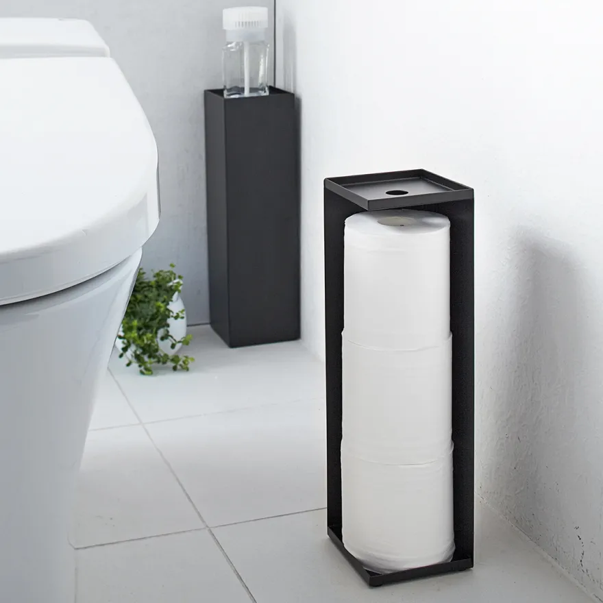 Yamazaki Tower beholder til toiletpapir til hjørnet - Sort