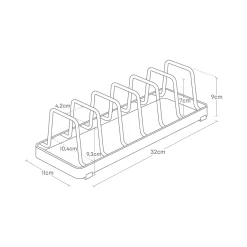 Yamazaki Tower Holder til Tallerkener, Sort