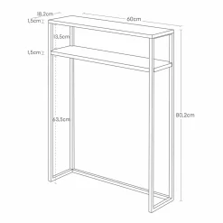 Yamazaki Tower Konsolbord - Smalt i Hvid Metal (60 cm)