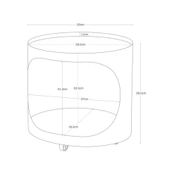 Yamazaki Tower Plantebord på hjul med opbevaring - Hvid