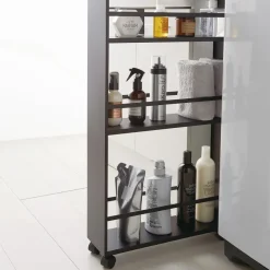 Yamazaki Tower smal rullevogn, metal/bambus SORT