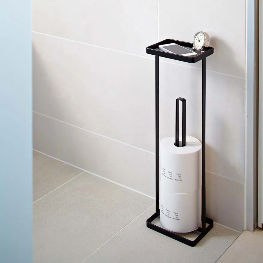Yamazaki Tower stander til toiletpapir - Sort