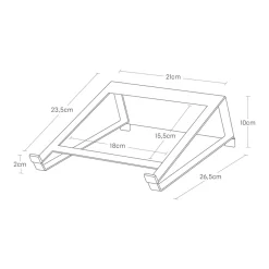 Yamazaki Twoway Laptop holder - Sort