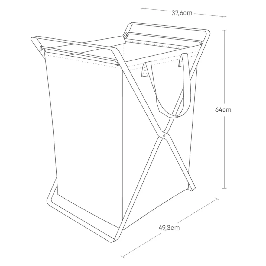 Yamazaki Vasketøjskurv FOLDABLE - Sort