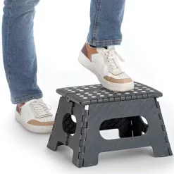 Zeller Foldeskammel i Plast - 22 cm, Antracitgrå