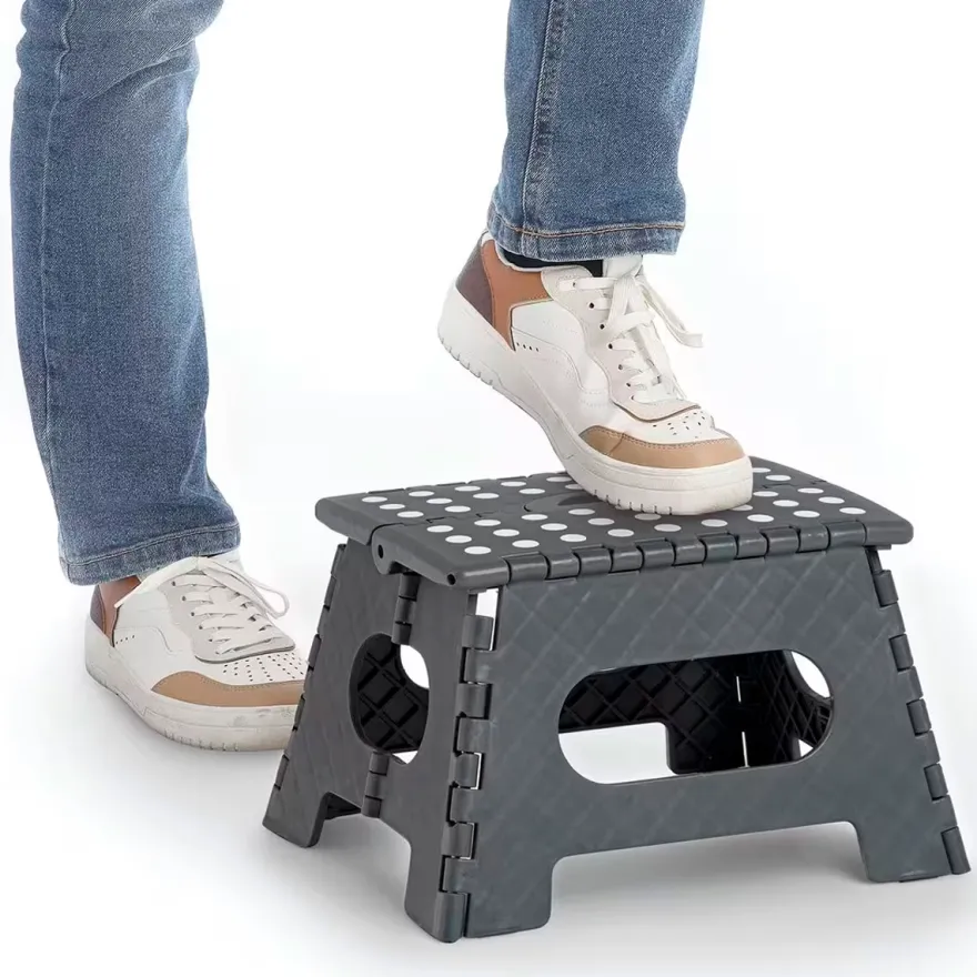 Zeller Foldeskammel i Plast - 22 cm, Antracitgrå