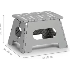 Zeller Foldeskammel i Plast - 22 cm, Grå