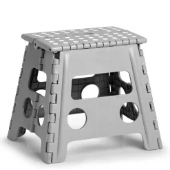 Zeller Foldeskammel i plast - 32 cm, Grå