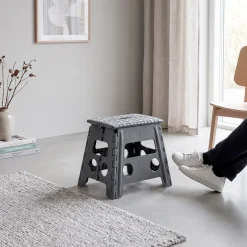 Zeller Foldeskammel i Plast, 32 cm, Antracitgrå