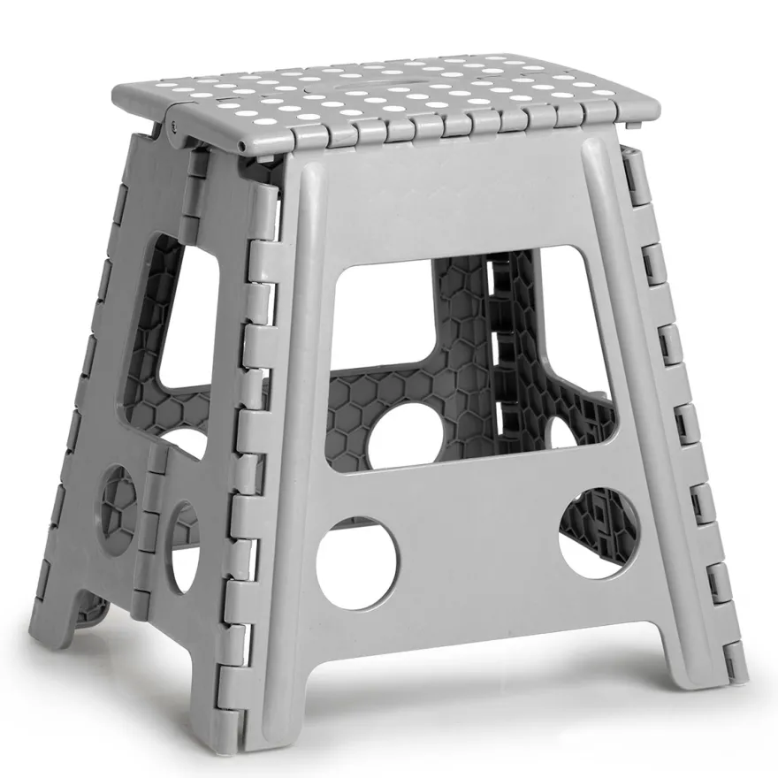 Zeller Foldeskammel i Plast, 39 cm, Grå
