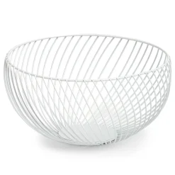 Zeller Frugtkurv i Hvidt Metal - Ø26,5 cm