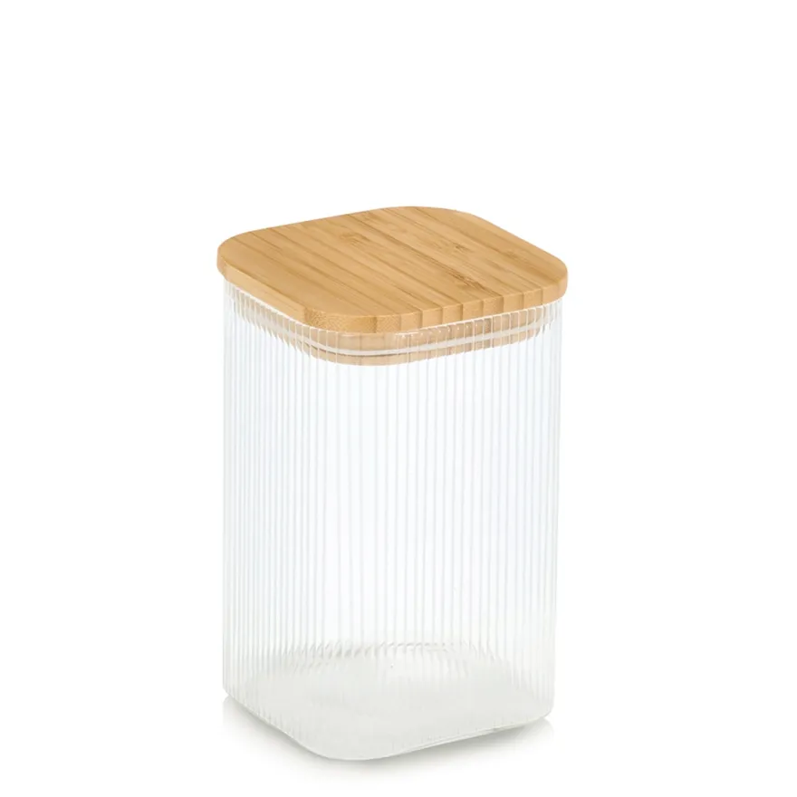 Zeller Glaskrukke med bambuslåg - 1150 ml.
