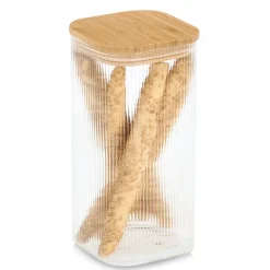 Zeller Glaskrukke med bambuslåg - 1500 ml.