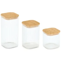 Zeller Glaskrukke med bambuslåg - 720 ml.