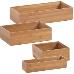 Zeller Hamborg Skuffekasse i bambus - str 2 - 23 x 15 x 7cm