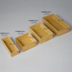 Zeller Hamborg Skuffekasse i bambus - str 2 - 23 x 15 x 7cm