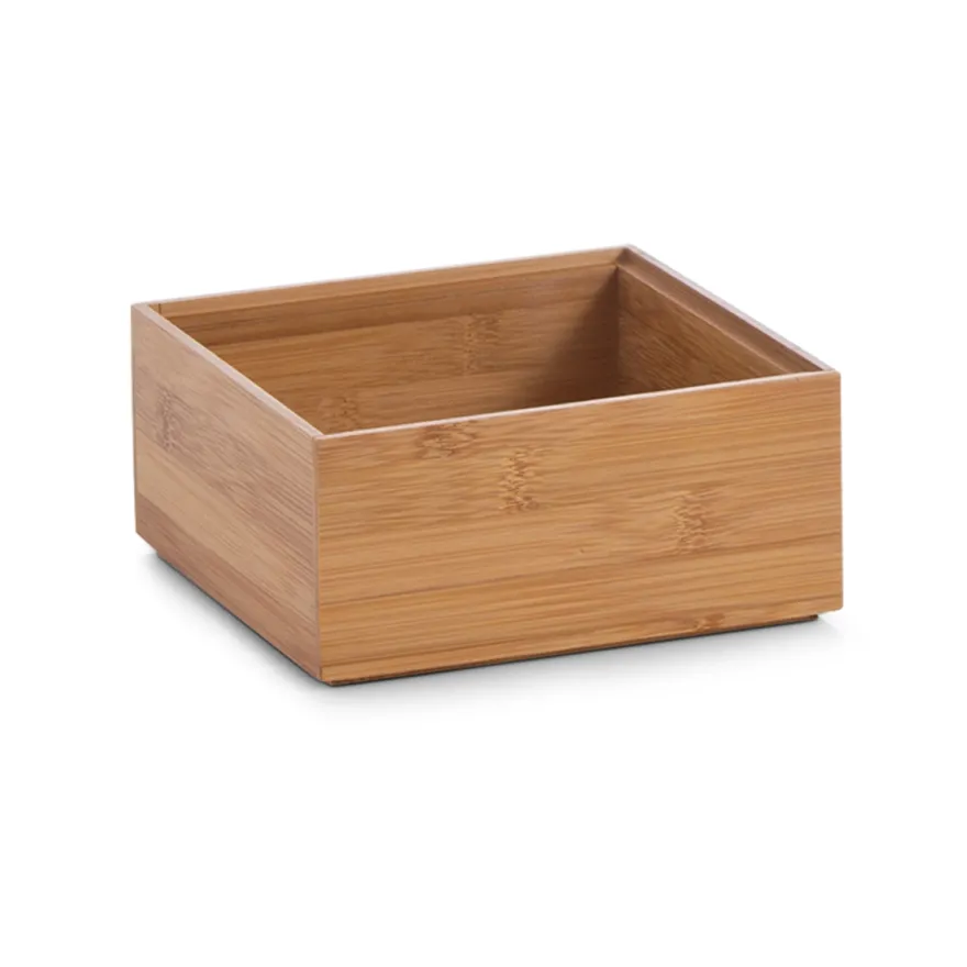 Zeller Hamborg skuffekasse i bambus str 1 - 15 x 15 x 7cm