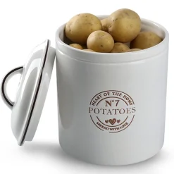 Zeller Kartoffelkrukke i Keramik - Hvid, 2900 ml