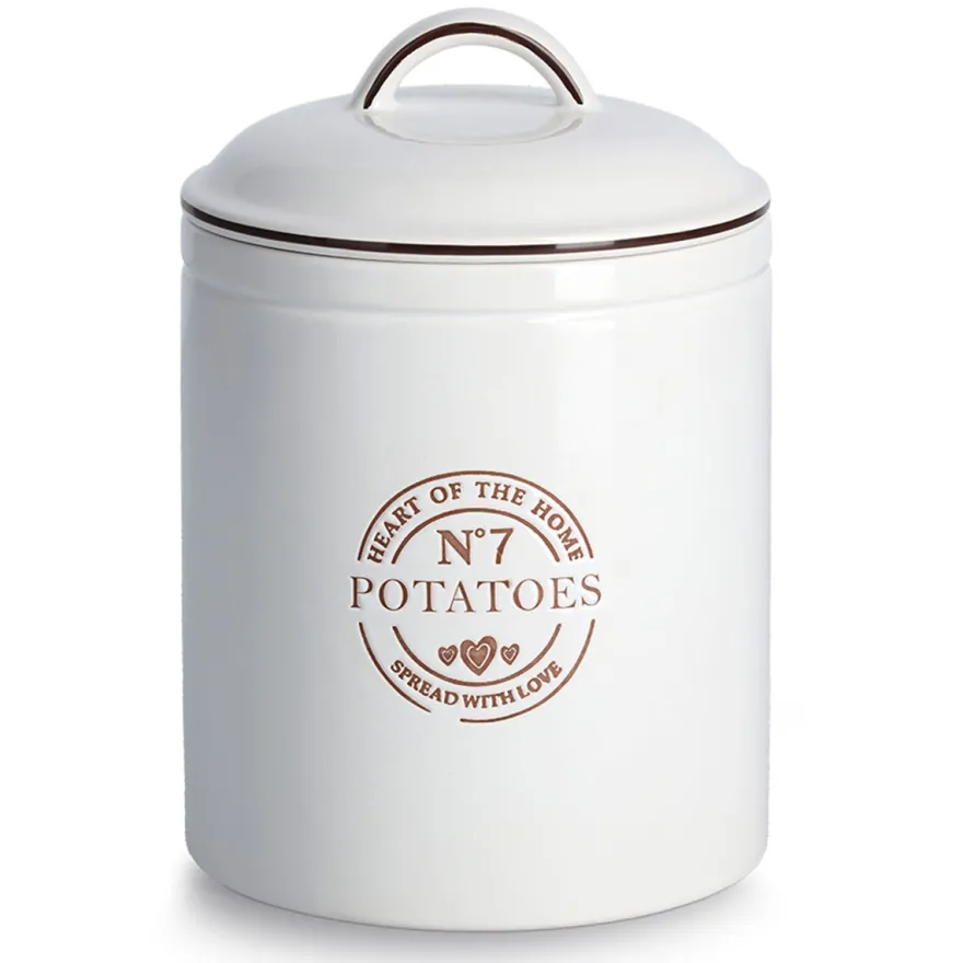 Zeller Kartoffelkrukke i Keramik - Hvid, 2900 ml