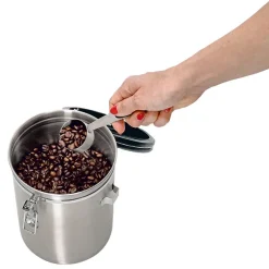 Zeller Lufttæt kaffedåse med ske - 2700ml. - Rustfrit stål