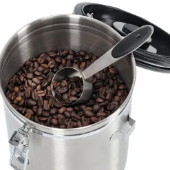 Zeller Lufttæt kaffedåse med ske - 2700ml. - Rustfrit stål